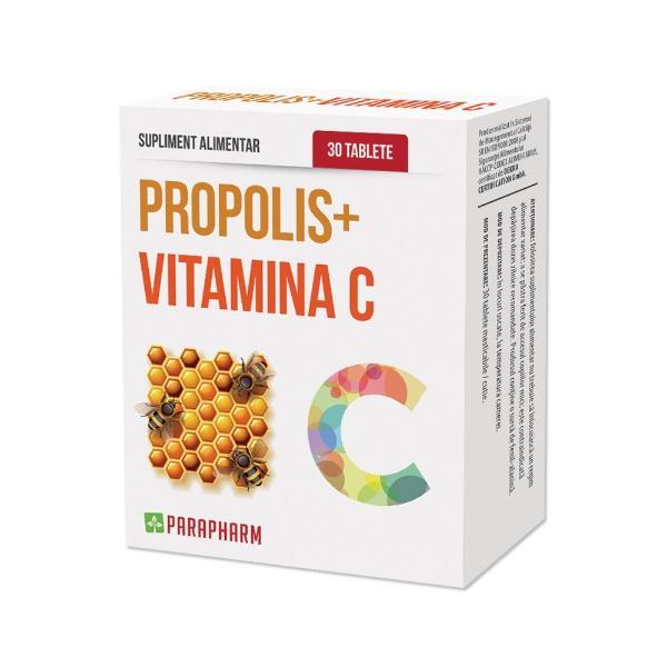 Propolis + Vitamina C, 30 tablete - Parapharm