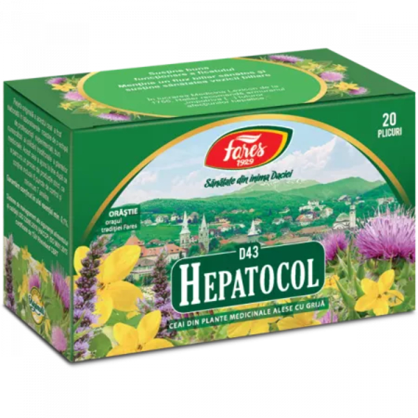 Ceai hepatocol, D43, 20 plicuri - Fares