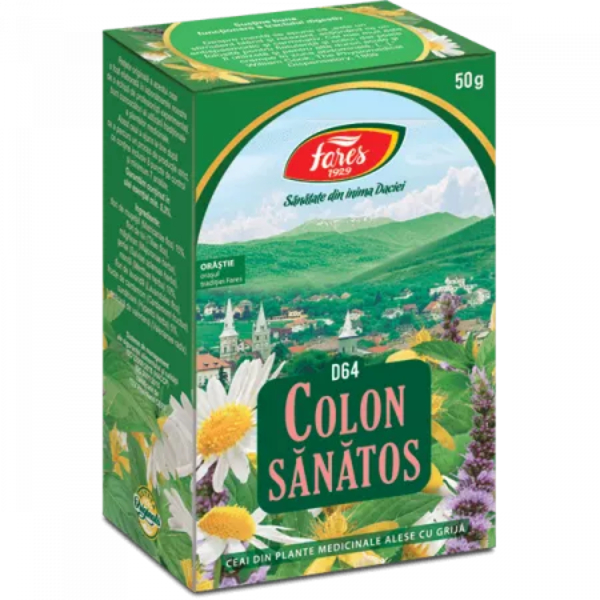 Ceai colon sanatos, D64, 50 g - Fares