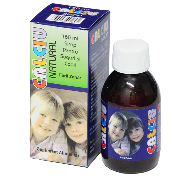 Calciu Sirop Fara Zahar, 150 ml - Natural Pharmaceuticals