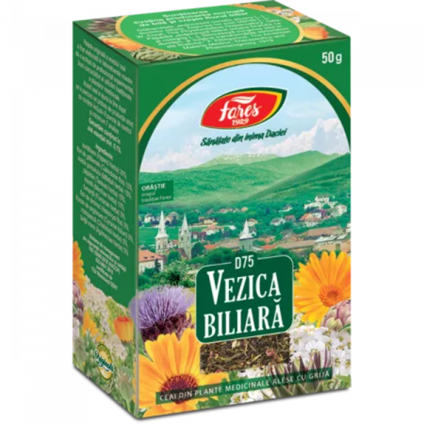 Ceai vezica biliara, D75, 50 g - Fares