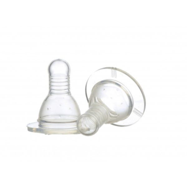 Tetina silicon rotunda, +6 luni, 2 bucati - Minut Baby