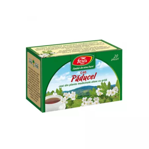 Ceai paducel frunze si flori, C40, 20 plicuri - Fares