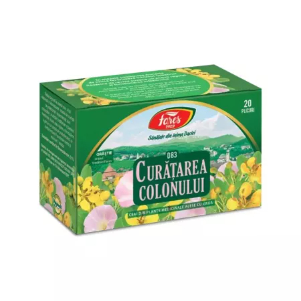 Ceai curatarea colonului, D83, 20 plicuri - Fares