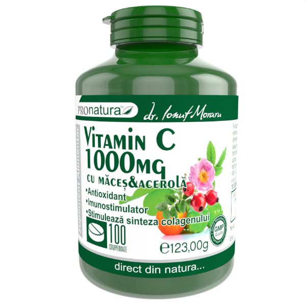 Vitamina C Portocala 1000 mg, 100 comprimate - Pro Natura
