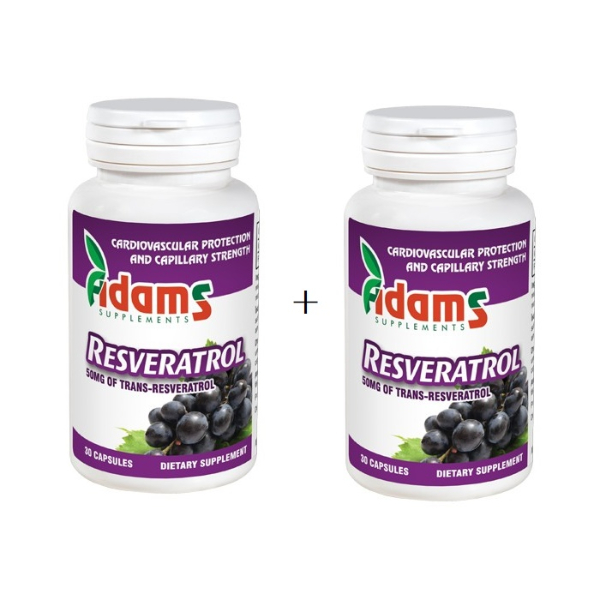 Resveratrol, 30 capsule (1+1 Gratis) - Adams