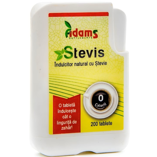 Indulcitor cu stevie, Stevis, 200 tablete - Adams