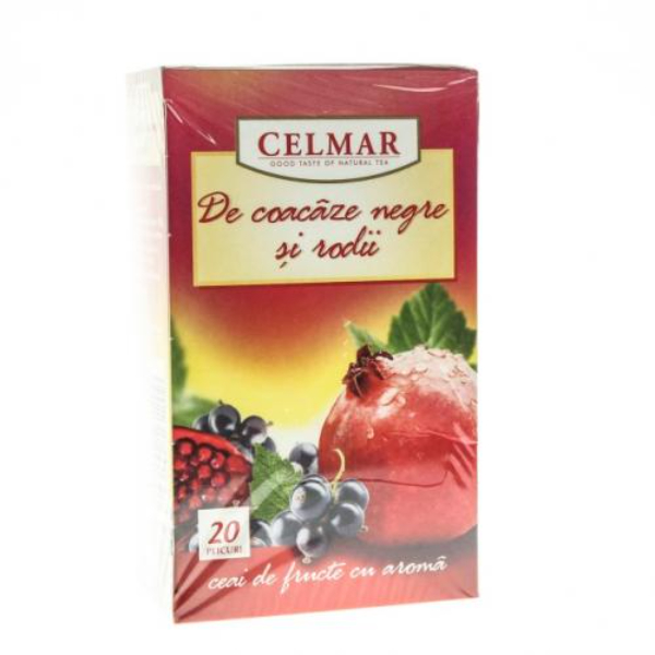 Ceai de coacaze negre si rodii, 20 plicuri - Celmar