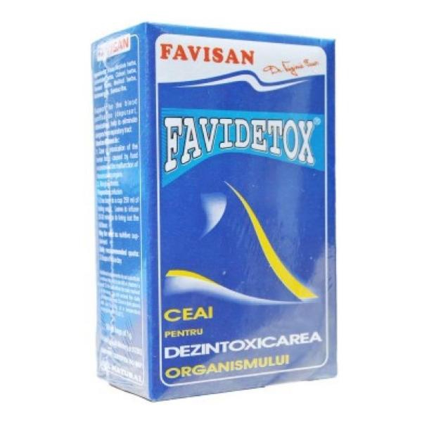 Ceai detoxifiant 20 dz, 1 g - Favidetox - Favisan