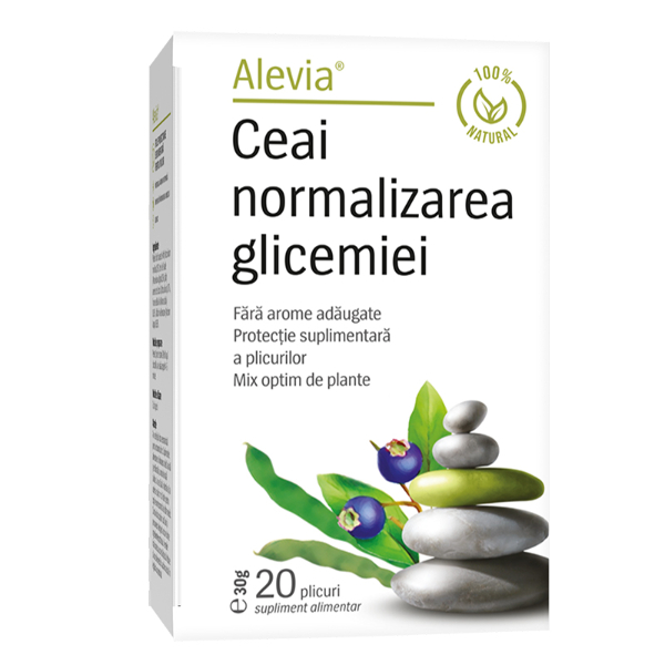 Ceai normalizarea glicemiei, 1.7 g 20 pliculete - Alevia
