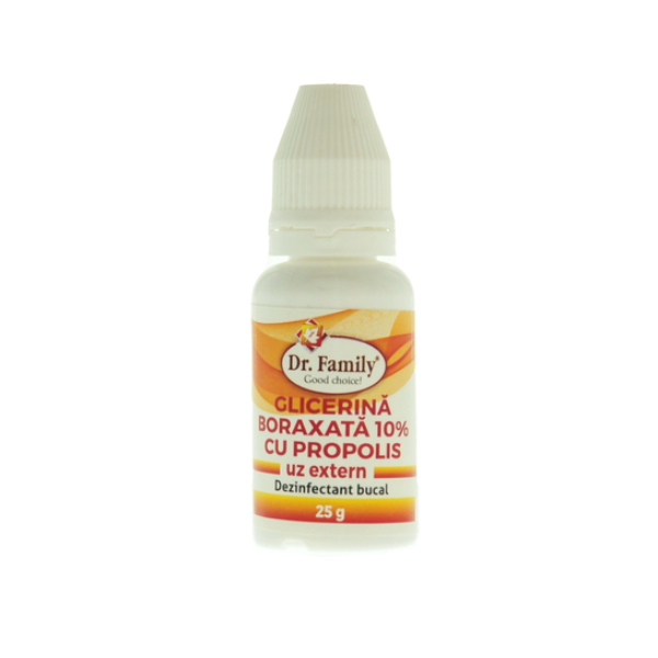 Glicerina Boraxata 10% cu Propolis, 25g - Dr. Family