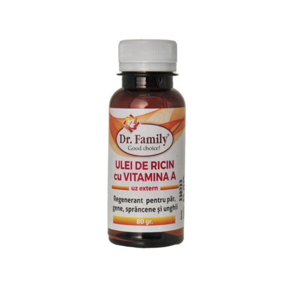 Ulei de Ricin cu Vitamina A, 80 g - Dr. Family