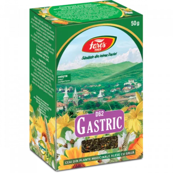 Ceai gastric, D62, 50 g - Fares