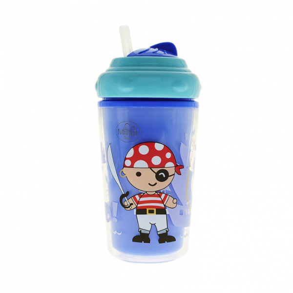 Cana termos cu pai si capac, 240 ml (+6 luni) - Minut Baby