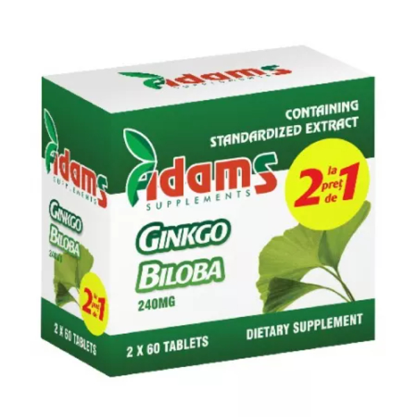 Ginkgo Biloba 240 mg, 120 tablete - Adams