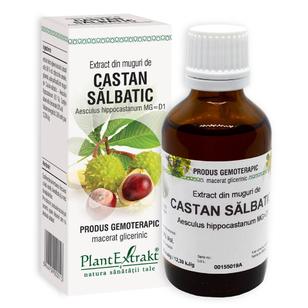 Extract din muguri de castan salbatic - Aesculus hippocastanum, 50 ml - PlantExtrakt