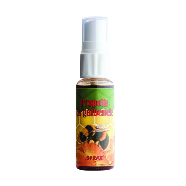 Spray cu propolis si galbenele, 25 ml - Transvital