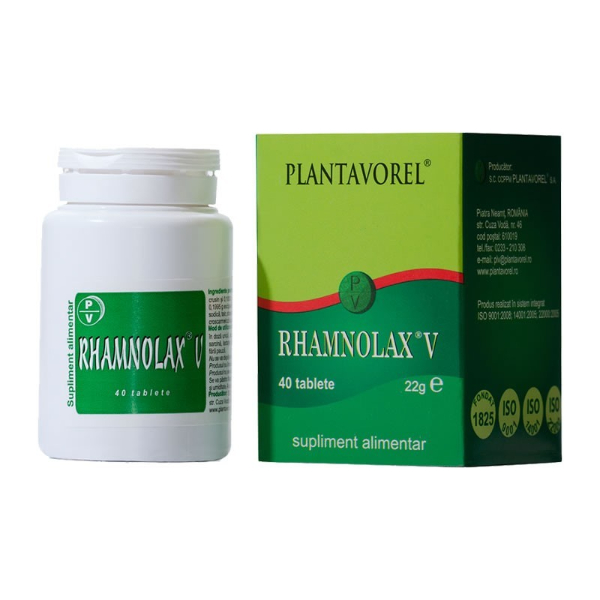 Rhamnolax V, 40 comprimate - Plantavorel
