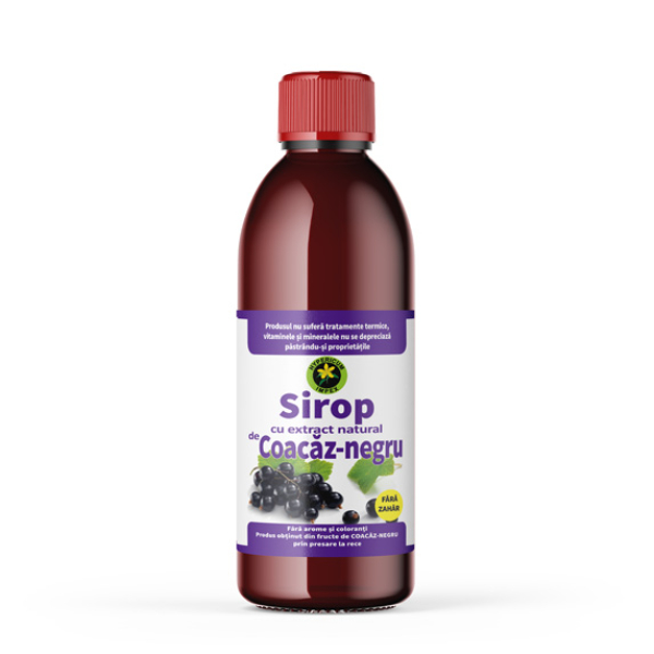 Sirop de coacaz negru fara zahar, 500 ml - Hypericum