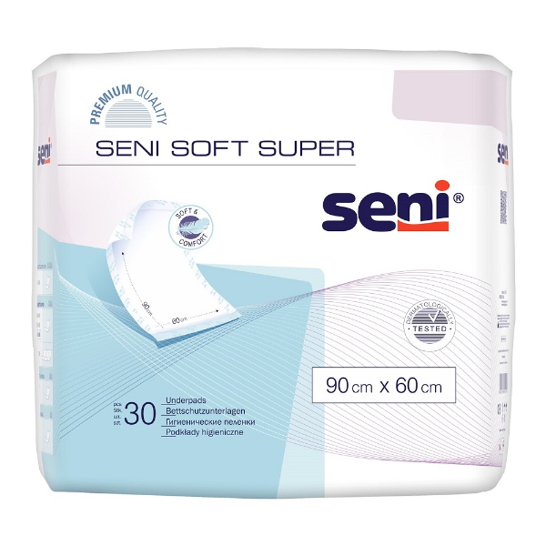 Aleze de Protectie Seni Soft Super, 90 cm x 60 cm, 30 bucati - Seni