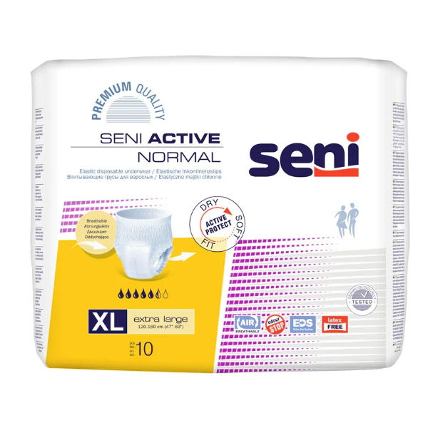 Chilot Elastic Absorbant Seni Active Normal, Extra Large, 10 bucati - Seni