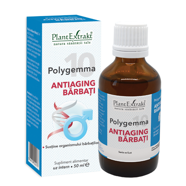 Polygemma nr. 10 - Antiaging barbati, 50 ml - PlantExtrakt
