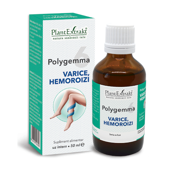 Polygemma nr. 6 - Varice si hemoroizi, 50 ml - PlantExtrakt