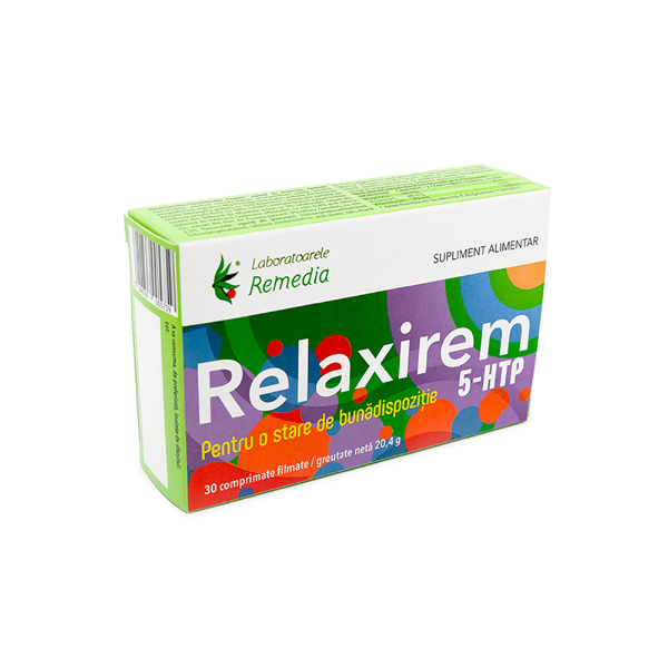 Relaxirem 5-HTP, 30 Comprimate Filmate - Remedia