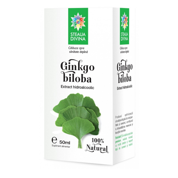 Ginkgo Biloba tinctura, 50 ml - Steaua Divina