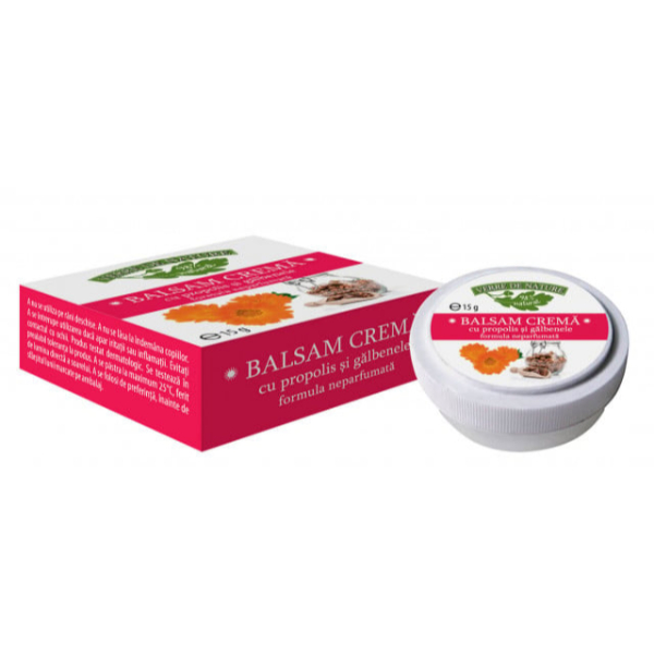Balsam crema cu propolis si galbenele, 15 g - Manicos