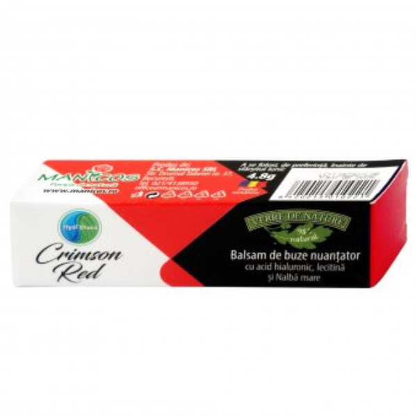 Balsam de buze nuantator Hyal'thaea Crimson Red, 4.8 g - Manicos