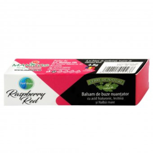 Balsam de buze nuantator Hyal'thaea Raspberry Red, 4.8 g - Manicos