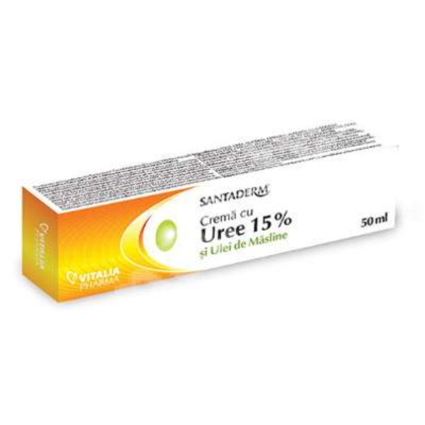 Crema cu uree 15% si ulei de masline Santaderm, 50 ml - Viva Pharma