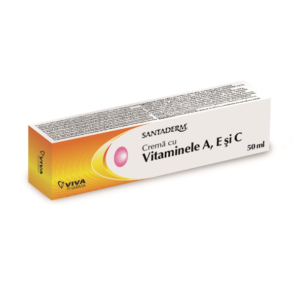 Crema cu vitaminele A, E si C Santaderm, 50 ml - Viva Pharma