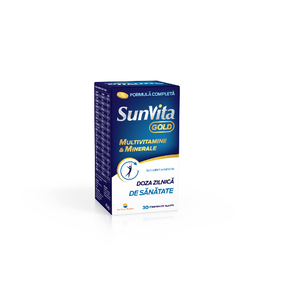 Multivitamine si minerale SunVita Gold, 30 comprimate - Sun Wave Pharma