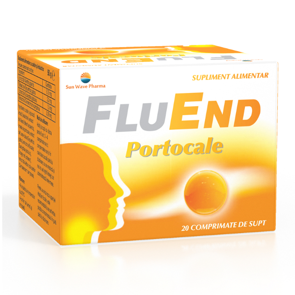 FluEnd portocale, 20 comprimate - Sun Wave Pharma