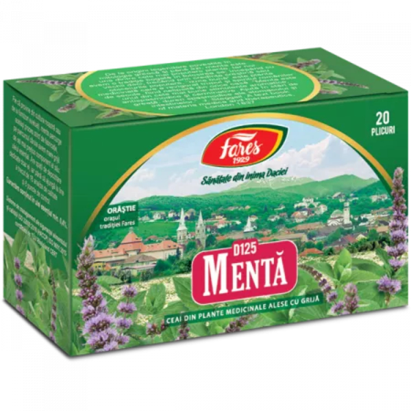 Ceai de menta, D125, 20 plicuri - Fares