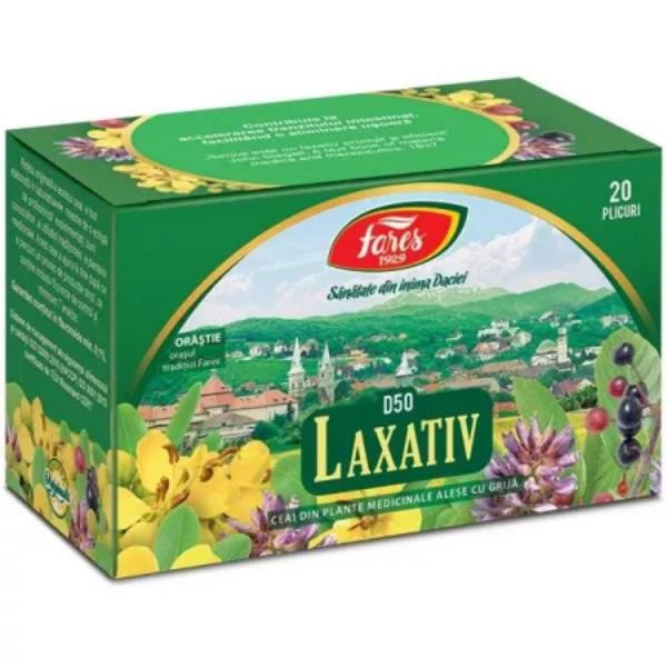 Ceai laxativ, D50, 20 plicuri - Fares