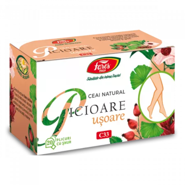 Ceai picioare usoare, C33, 20 plicuri - Fares