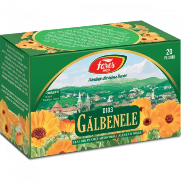 Ceai de galbenele, D103, 20 plicuri - Fares