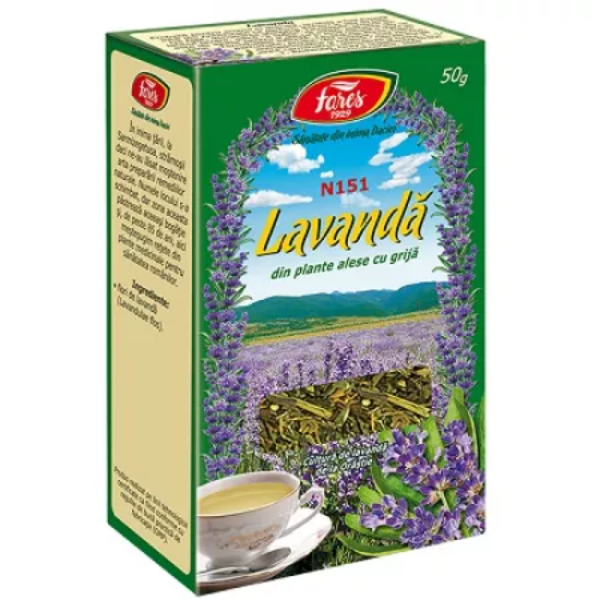 Ceai lavanda flori, N151, 50 g - Fares