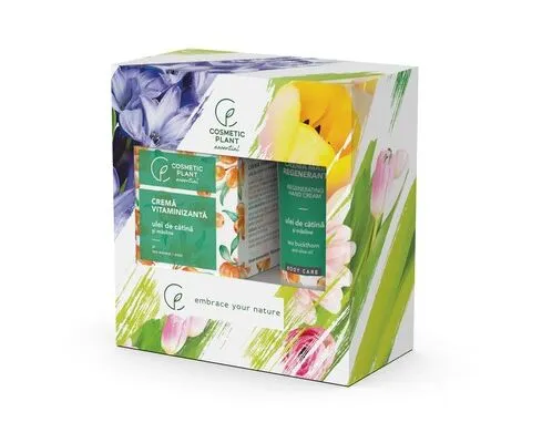 Set Crema Vitaminizanta de Zi cu Catina, 50 ml + Crema de Maini, 100 ml - Cosmetic Plant