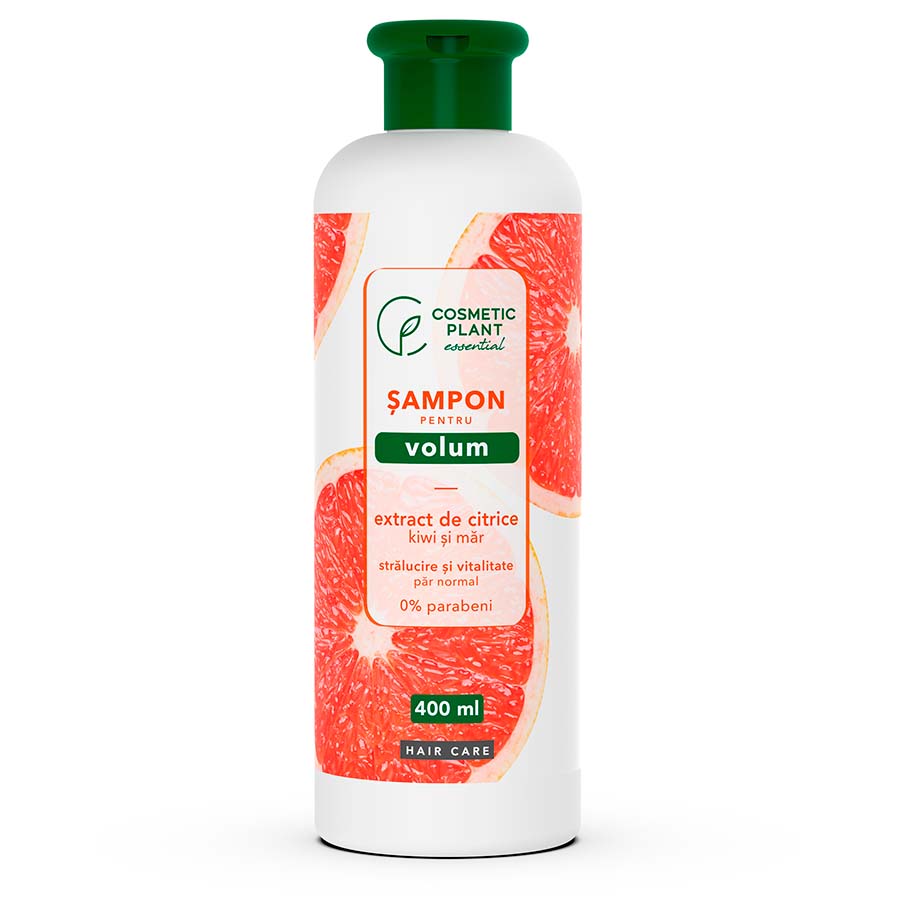 Sampon pentru volum cu extract de citrice/kiwi/mar, 400 ml - Cosmetic Plant