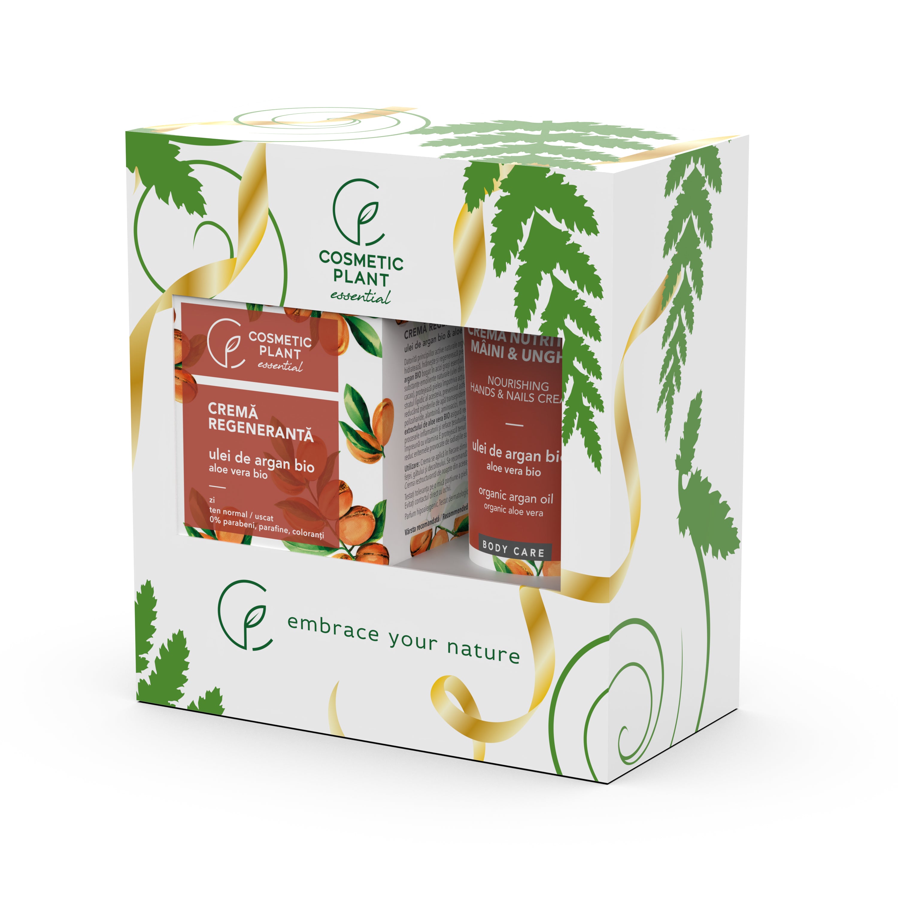 Set Crema Regeneranta cu Argan de Zi, 50 ml + Crema de Maini, 100 ml - Cosmetic Plant