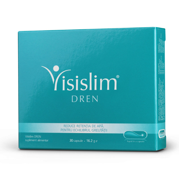 Capsule pentru Reducerea Retentiei de Apa Visislim Dren, 30 capsule - Vitaslim