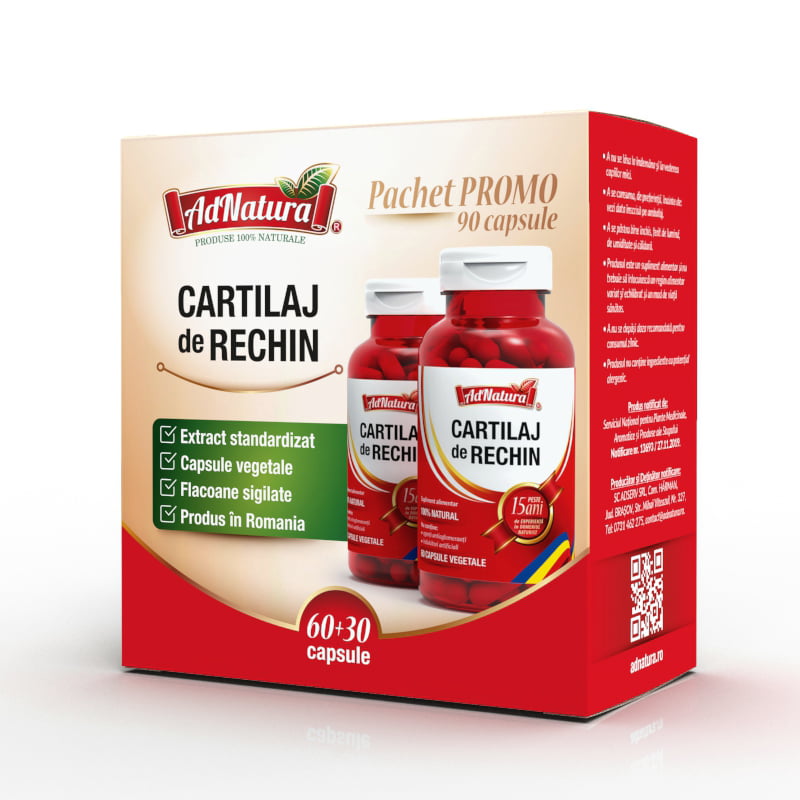 Cartilaj de Rechin Pachet 60+30 Capsule - AdNatura