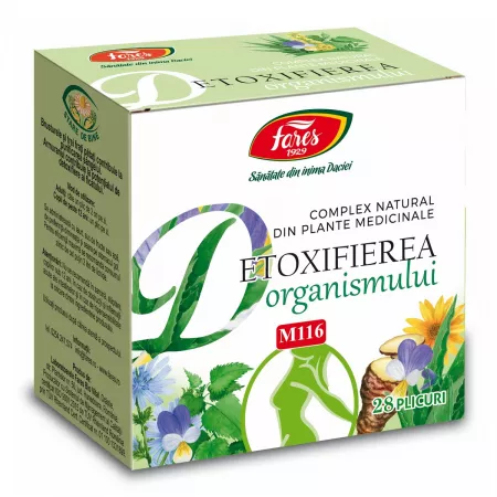 Detoxifierea Organismului, M116, 28 plicuri - Fares