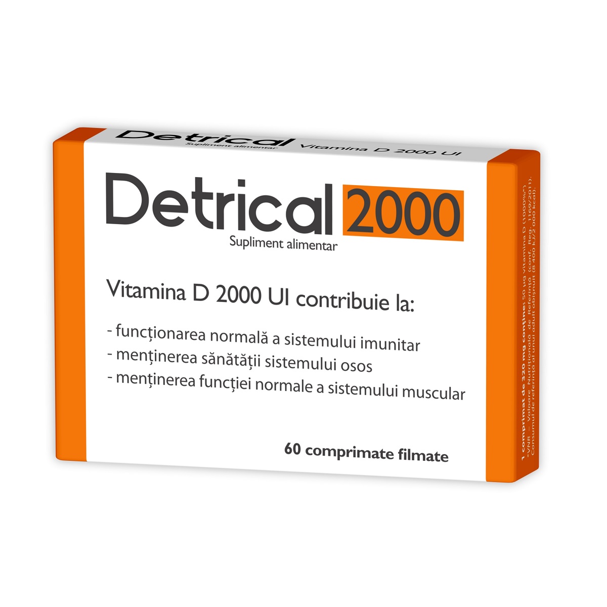 Detrical Vitamina D3 2000 UI, 60 comprimate - Zdrovit