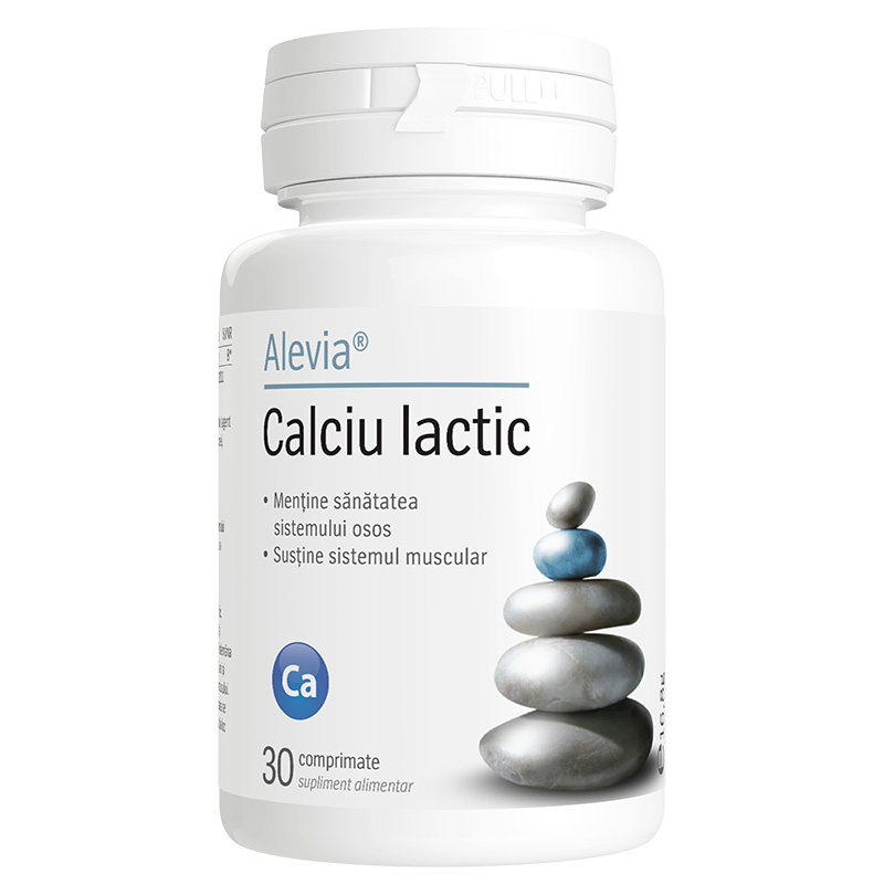 Calciu Lactic, 30 Comprimate - Alevia