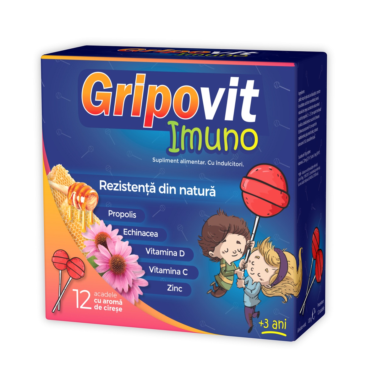 Gripovit Imuno (+3 ani), 12 acadele - Zdrovit